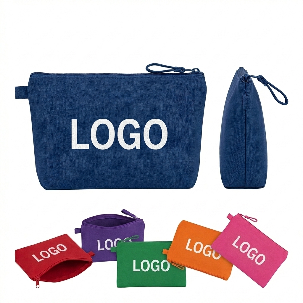 Vibrant Zippered Cosmetic & Organizer Pouch Set