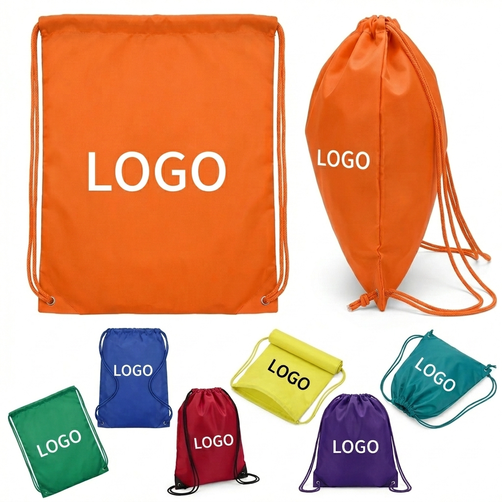 Customizable Logo Drawstring Backpack for Branding