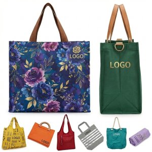 Multi-Style Water-Resistant Reusable Tote Bag Collection