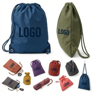 Multi-Purpose Drawstring Backpack Set (Assorted Colors & Materials)