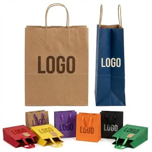 Multi-Color Recycled Paper Tote Bag for Eco-Friendly Gifting & Shopping