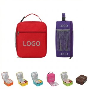 Insulated 600D Oxford Fabric Lunch Tote Bag with Thermal Lining & Waterproof Interior