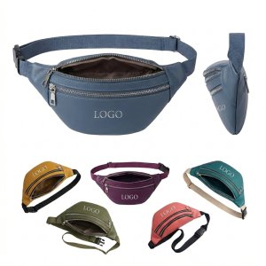 Adjustable Waist Fanny Pack PU Pouch for Outdoor Activities and Daily Wear